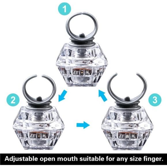Flashing Led Light up Rings Bachelorette Party Favors Ring Toys Grow in The Dark - Picture 2 of 7